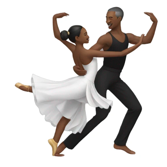 dance couple lotus sticker