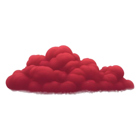 Dark-red mist clouds covering canyon sticker