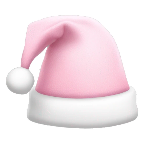 Light pink Santa hat with sparkly snowflakes  sticker
