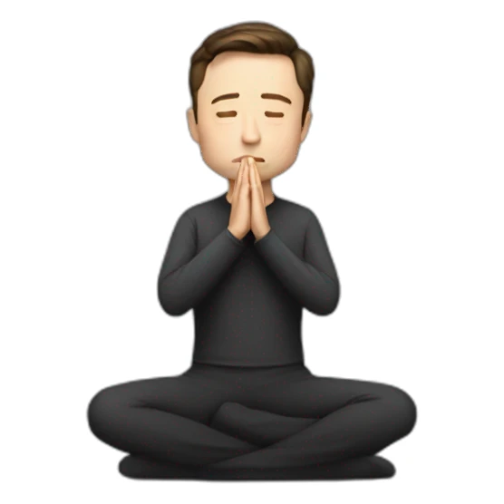 Elon musk praying  sticker