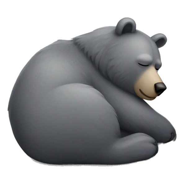 realistic-grey-bear-sleeping  sticker