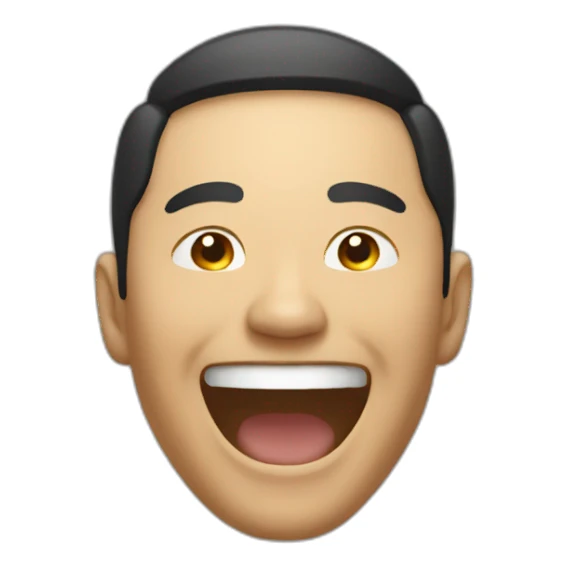 Very Asian man laughing sticker