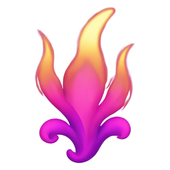 Pink flame sticker