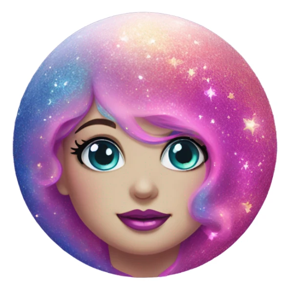 Lisa frank glitter moon sticker