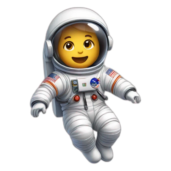 falling astronaut cute sticker