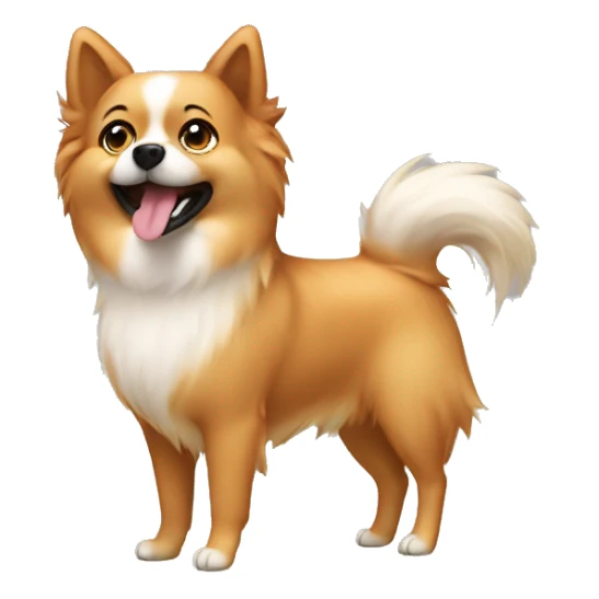 Spitz dog girl sticker