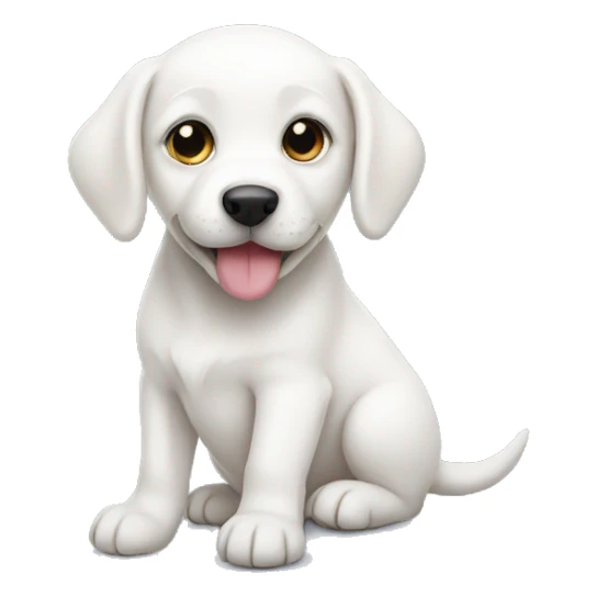 White puppy sticker