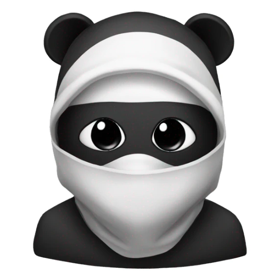 Panda wearing a balaclava sticker