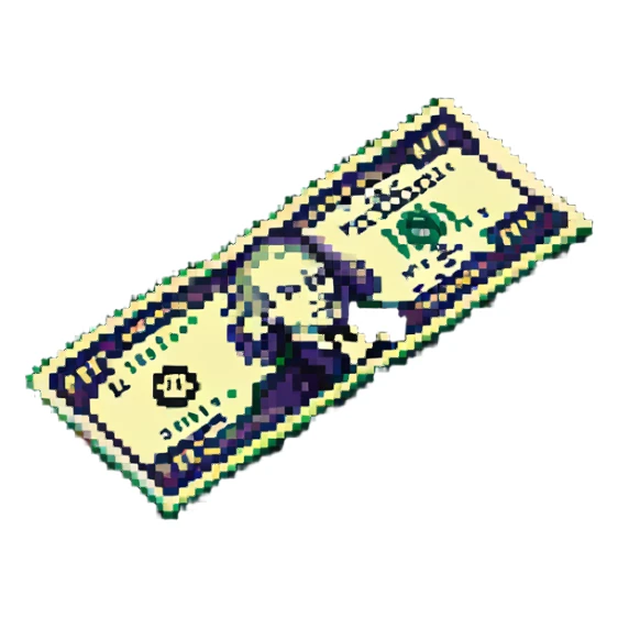 colorful paper currency note sticker