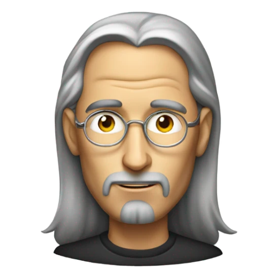 steve jobs with hairs  sticker