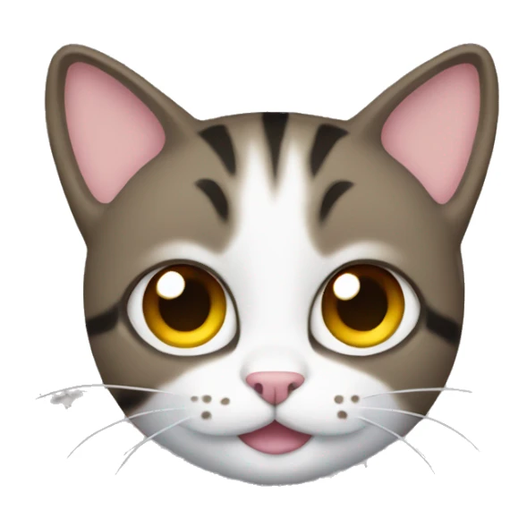 Cat with earpods sticker