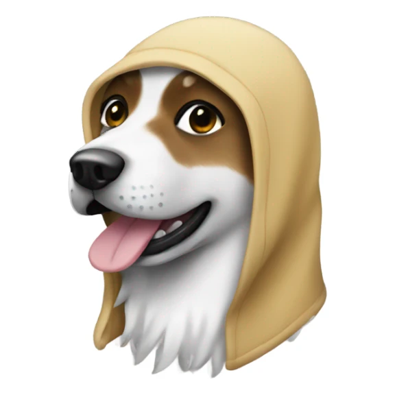 Dog wearing a balaclava  sticker