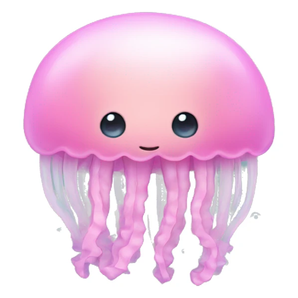 Pastel pink jellyfish sticker