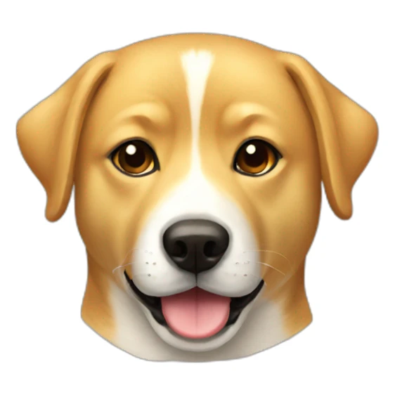 lab with shiba fur sticker