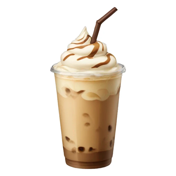 Iced latte cream sticker