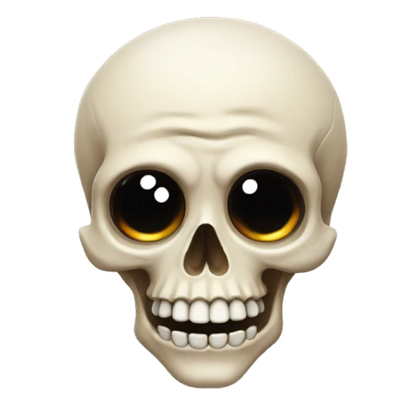 Skull smiling with weird eyes sticker