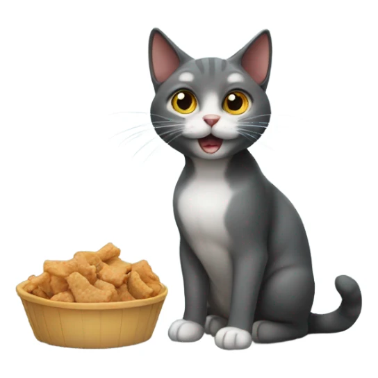 Cat wanting treats sticker