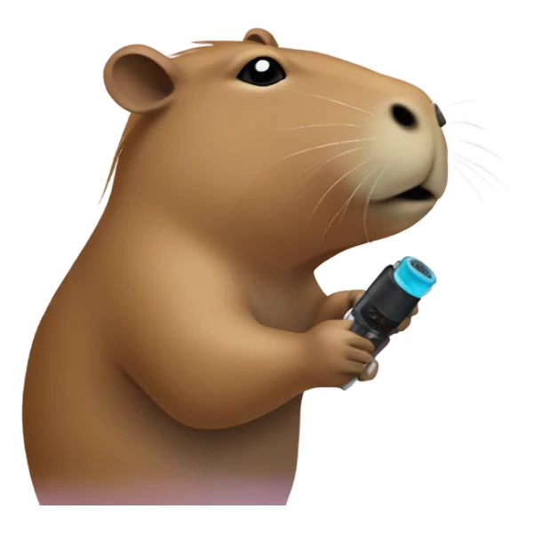 Capybara smoking vape sticker