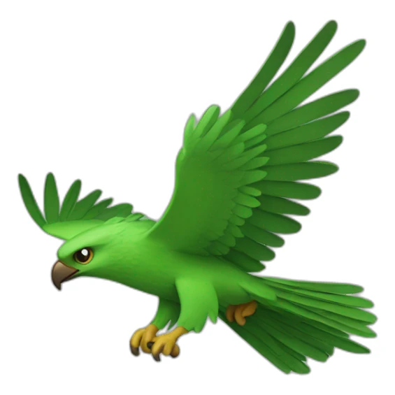 green hawk with the winds wide sticker