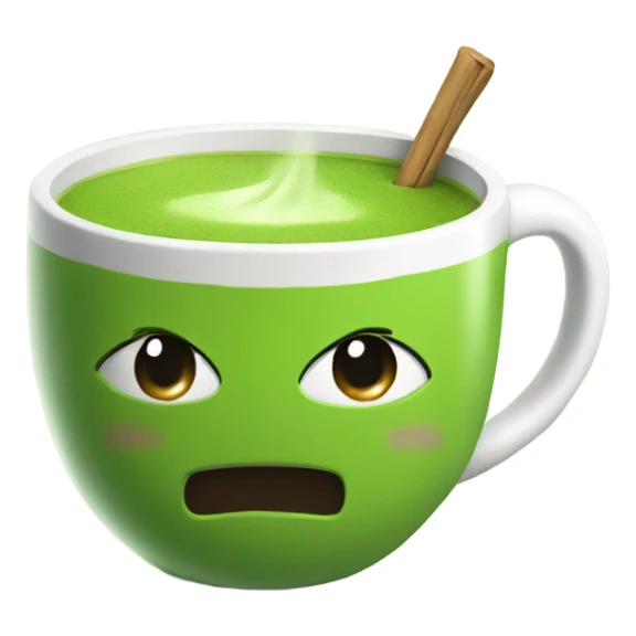 matcha tea in a mug sticker