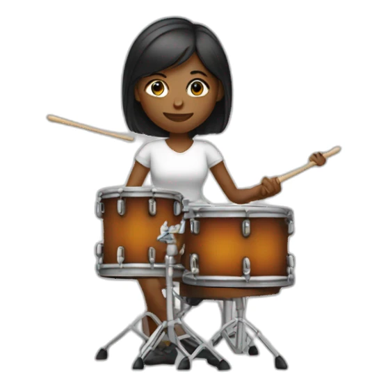 female drumer sticker