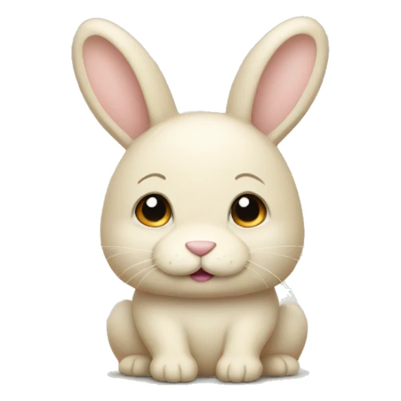 Cream colored bunny sticker