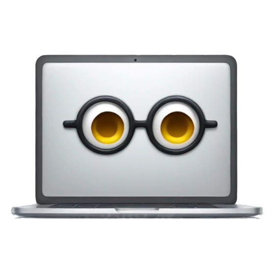 macbook with a monocle  sticker