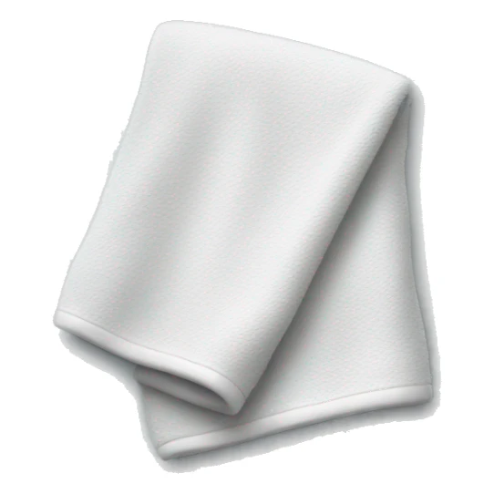 White towel sticker