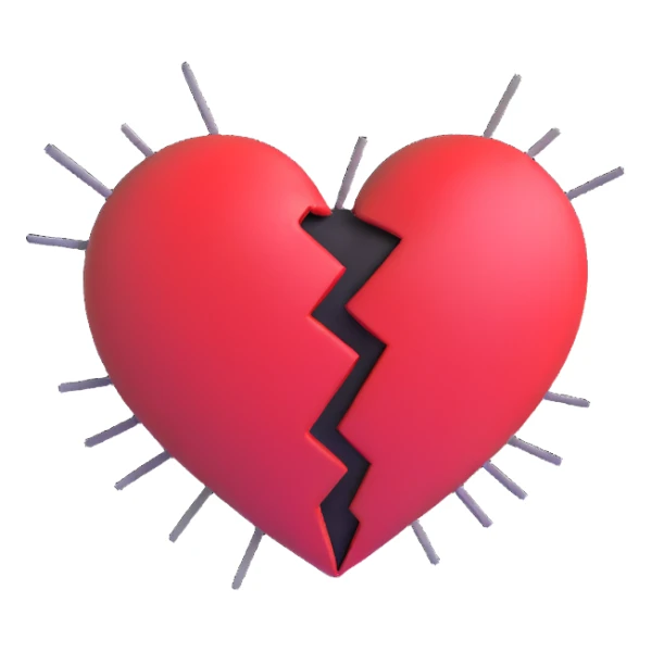 broken heart sticker