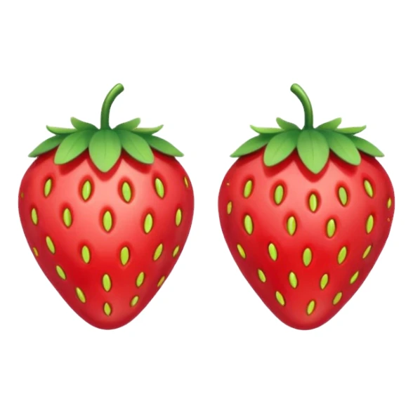 Strawberry hairclips sticker