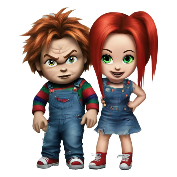 Chucky and tiffany sticker