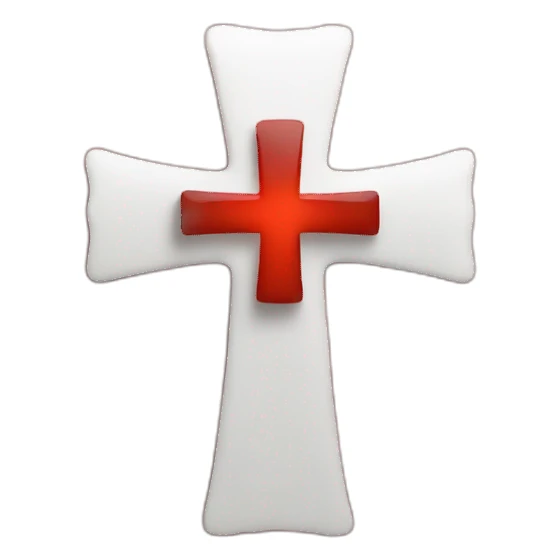 Red christian cross sticker