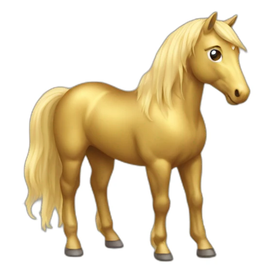 golden horse sticker