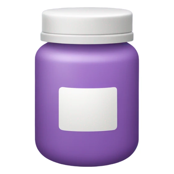 medicine container light purple sticker