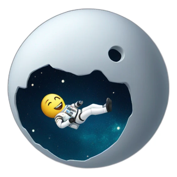 space-white-student-floating-in-space-with-galaxy sticker