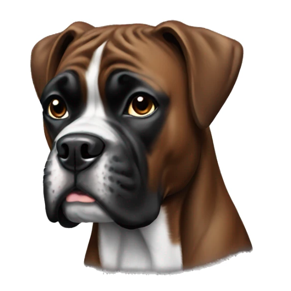 black boxer dog  sticker