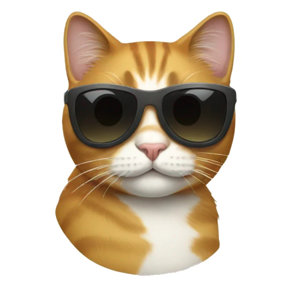 Cat with sunglasses sticker