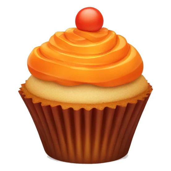 Happy Orange cupcake sticker