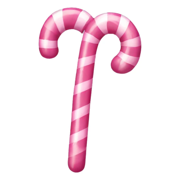 Pastel pink candy cane with pink bow  sticker