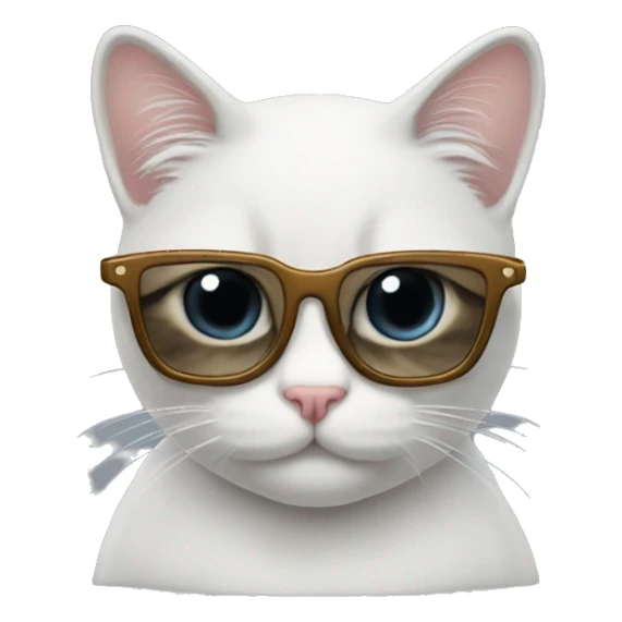 Gato con gafas sticker