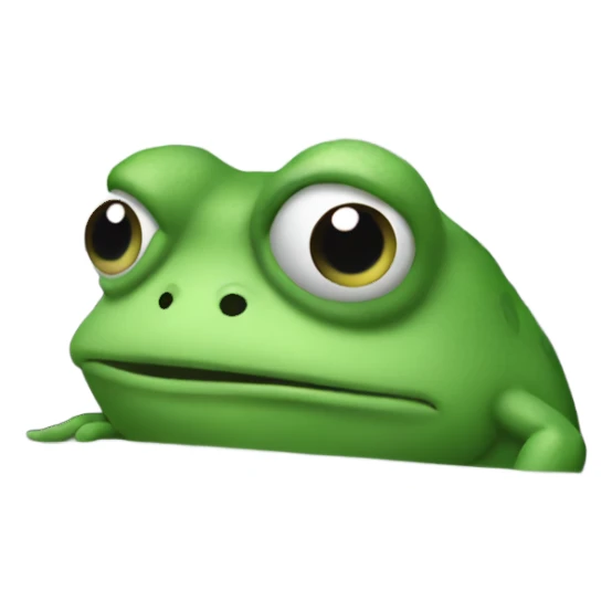 Sad frog chilling in a car sticker