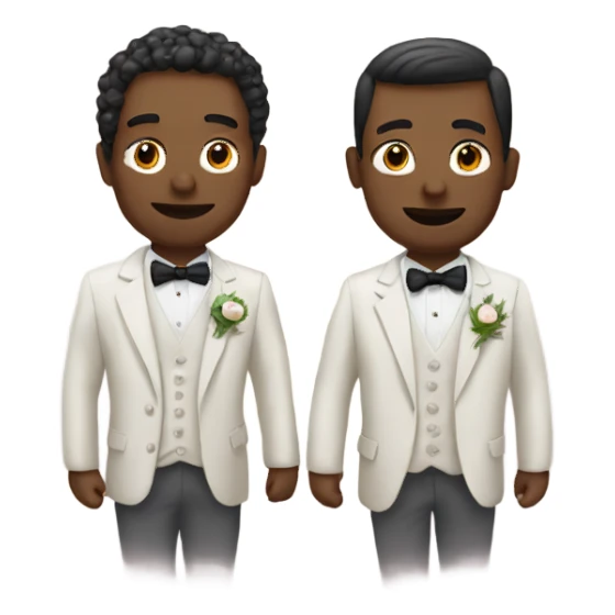Two men married sticker