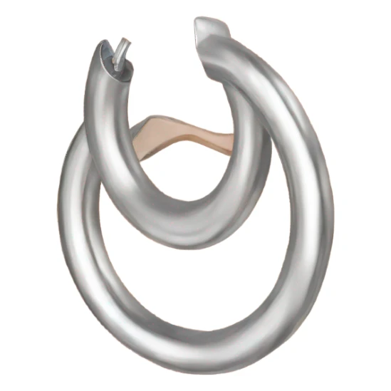silver chunky hoop earrings sticker