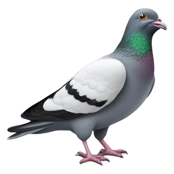 pigeon eating cow sticker