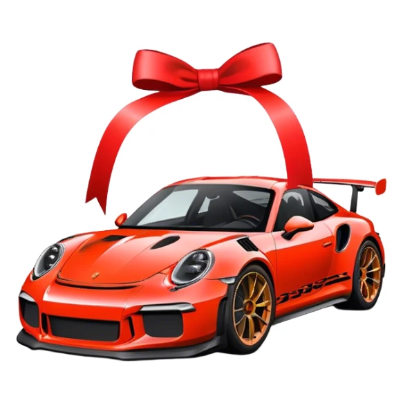 Porsche 911 GT3 Rs with bow  sticker