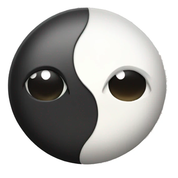 Yin and yang sticker