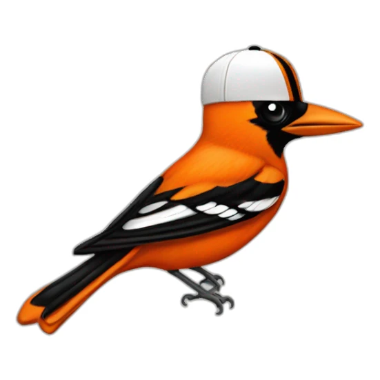 Baltimore Orioles bird hat sticker