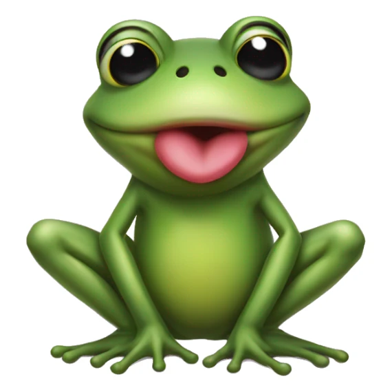 frog blowing a kiss heart sticker