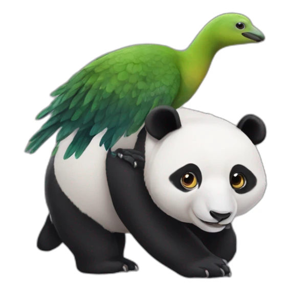 Ornithorynque sur un panda sticker