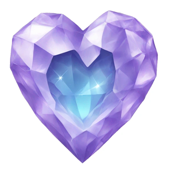 Crystal heart sticker